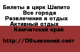 Билеты в цирк Шапито. - Все города Развлечения и отдых » Активный отдых   . Камчатский край